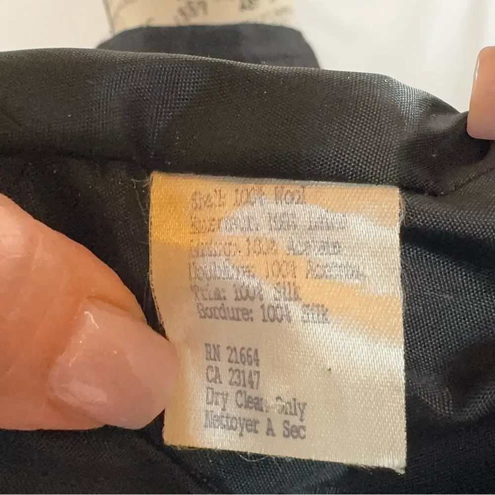 Gorgeous Barrie Pace Black Wool Pant Suit - Picture 9 of 14